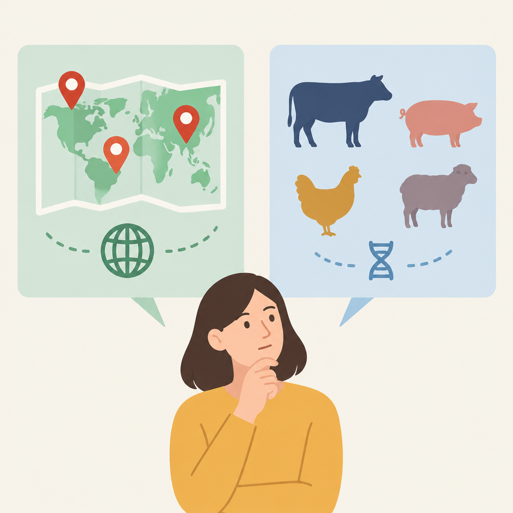 AI 생성 설명 이미지: 안산일동맛집 유니드정육식당 | 메뉴의 원산지와 품종 표기, 어떻게 구분할까?